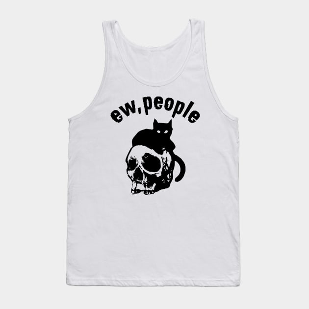 Skull and Cat ew People Tank Top by RoseKinh